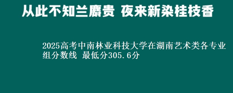 2025高考中南林業(yè)科技大學(xué)在湖南藝術(shù)類各專業(yè)組分?jǐn)?shù)線 最低分305.6分