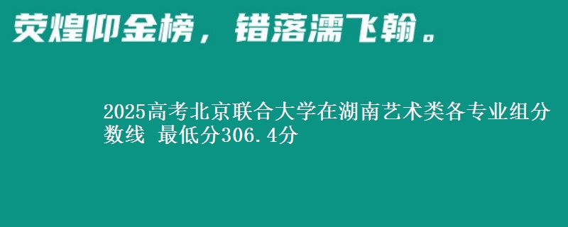 2025高考北京聯(lián)合大學(xué)在湖南藝術(shù)類各專業(yè)組分?jǐn)?shù)線 最低分306.4分