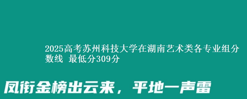 2025高考蘇州科技大學(xué)在湖南藝術(shù)類各專業(yè)組分?jǐn)?shù)線 最低分309分