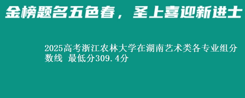 2025高考浙江農(nóng)林大學(xué)在湖南藝術(shù)類各專業(yè)組分?jǐn)?shù)線 最低分309.4分