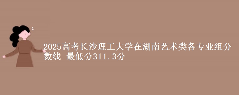 2025高考長沙理工大學(xué)在湖南藝術(shù)類各專業(yè)組分數(shù)線 最低分311.3分