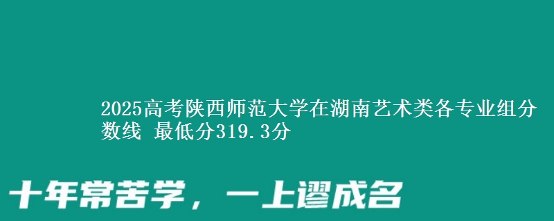 2025高考陜西師范大學(xué)在湖南藝術(shù)類各專業(yè)組分?jǐn)?shù)線 最低分319.3分