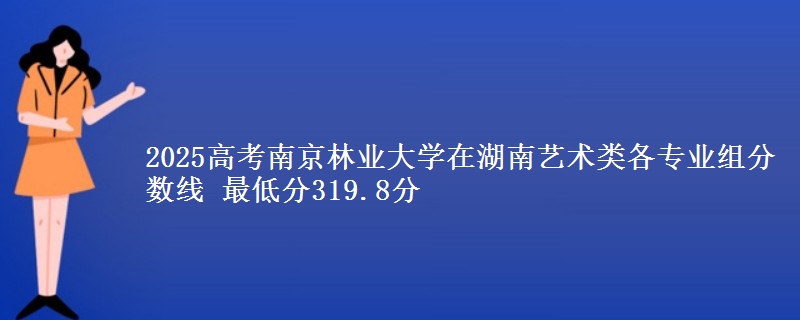 2025高考南京林業(yè)大學(xué)在湖南藝術(shù)類各專業(yè)組分?jǐn)?shù)線 最低分319.8分