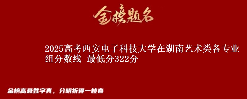 2025高考西安電子科技大學(xué)在湖南藝術(shù)類各專業(yè)組分?jǐn)?shù)線 最低分322分
