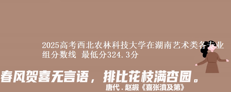 2025高考西北農(nóng)林科技大學(xué)在湖南藝術(shù)類各專業(yè)組分?jǐn)?shù)線 最低分324.3分