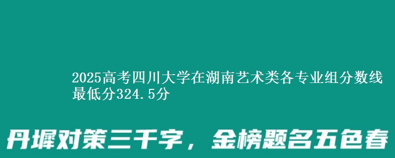 2025高考四川大學(xué)在湖南藝術(shù)類各專業(yè)組分?jǐn)?shù)線 最低分324.5分