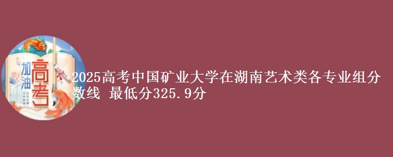 2025高考中國礦業(yè)大學(xué)在湖南藝術(shù)類各專業(yè)組分?jǐn)?shù)線 最低分325.9分