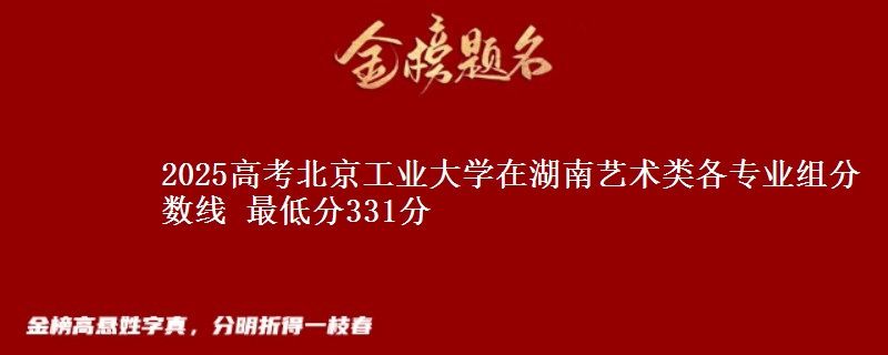 2025高考北京工業(yè)大學(xué)在湖南藝術(shù)類各專業(yè)組分?jǐn)?shù)線 最低分331分