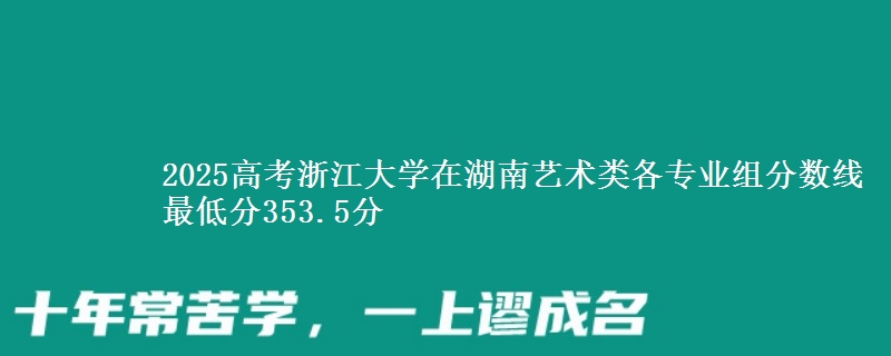 2025高考浙江大學(xué)在湖南藝術(shù)類各專業(yè)組分?jǐn)?shù)線 最低分353.5分