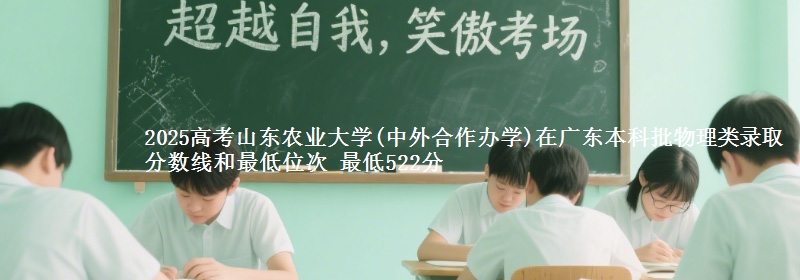 2025高考山東農(nóng)業(yè)大學(xué)(中外合作辦學(xué))在廣東本科批物理類錄取分?jǐn)?shù)線和最低位次 最低522分