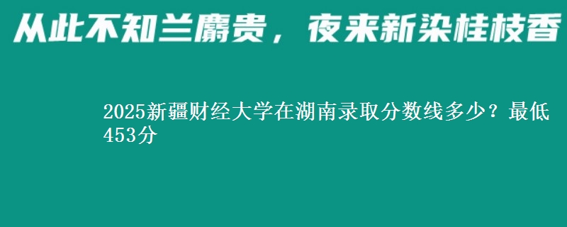 2025新疆財(cái)經(jīng)大學(xué)在湖南錄取分?jǐn)?shù)線多少？最低453分
